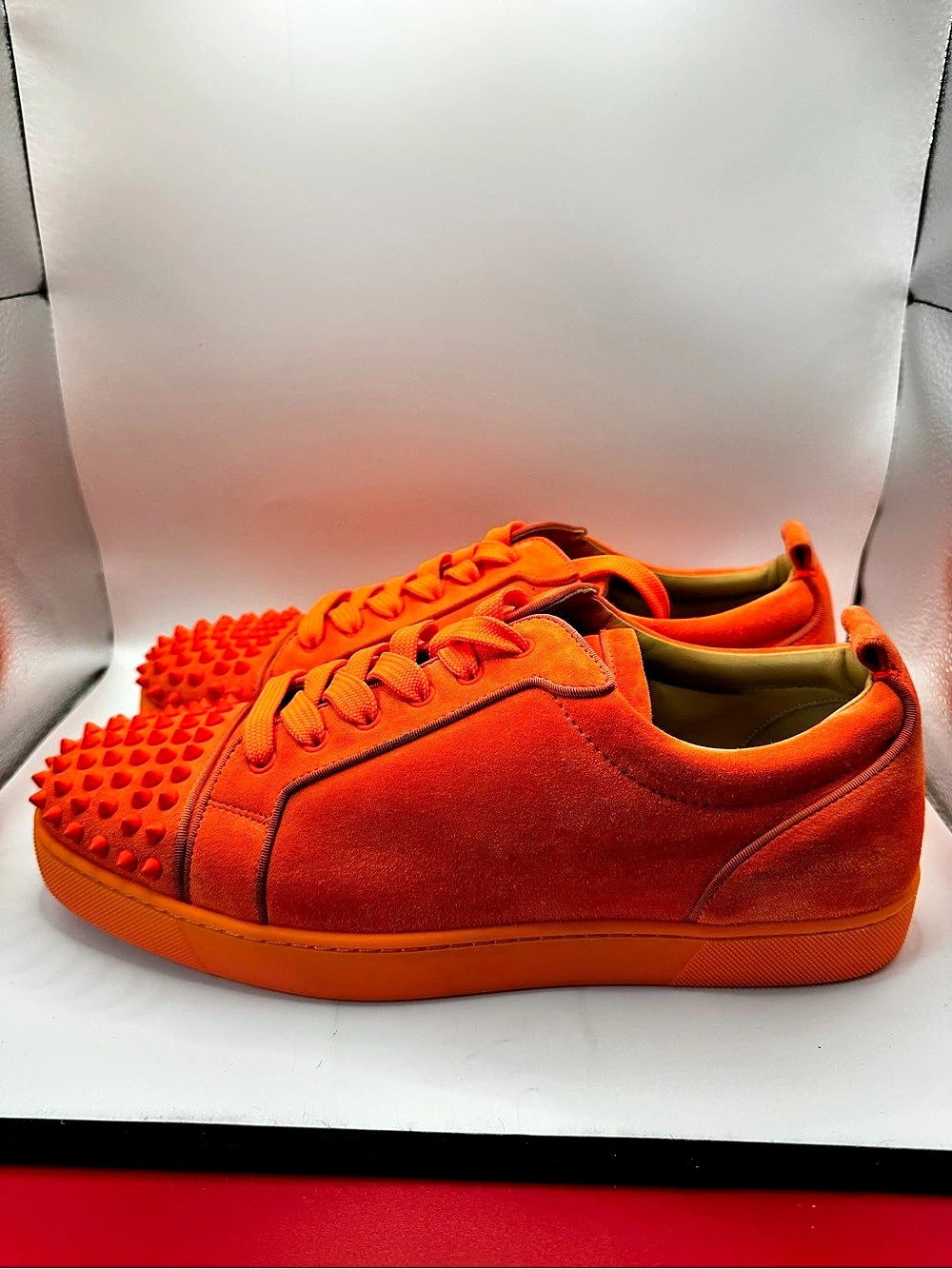 Christian Louboutin Spike Sock Donna Spiked Sneakers in Orange EU 44.5